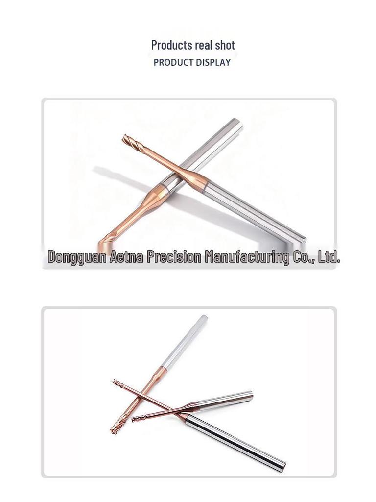 60° Tungsten Steel 4-Flute Carbide-Coated Round Nose CNC Milling Cutter