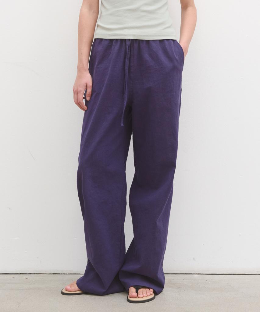 Poser Linen Blend String Pants (Purple)