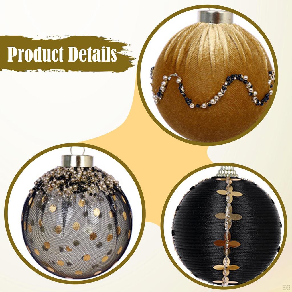 6 Pieces Christmas Ball Ornaments Party Supply Xmas Tree Decorations for Indoor