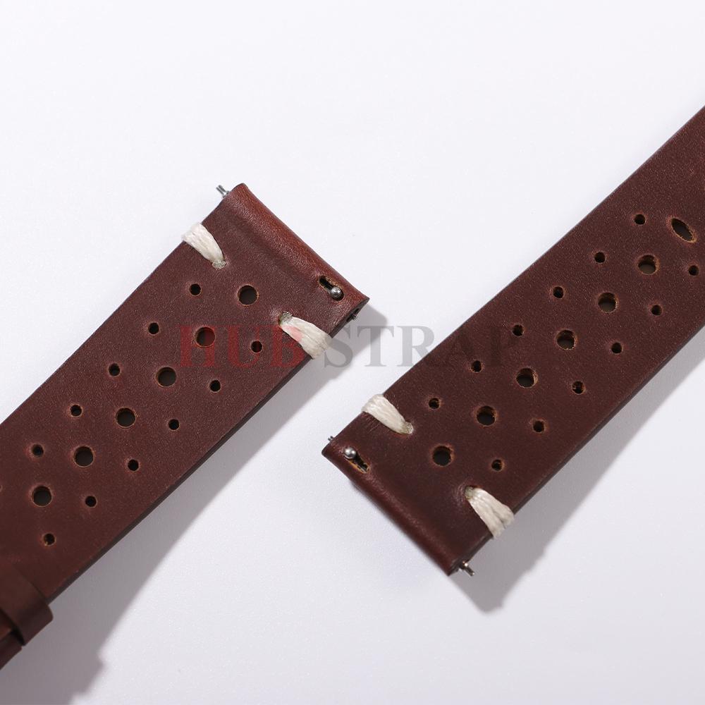 20mm 22mm Prémiový Originální Olejový Vosk Měnící Barvu Kožený Řemínek Rychloupínací Retro Řemínek z Telecí Kůže Univerzální Řemínky pro Muže Ženy