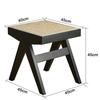 Rattan Hallway Ottomans Solid Wood Oak Entrance Hall Ottomans Modern Portable Footstool Low Nordic Footrest Bedroom Wooden