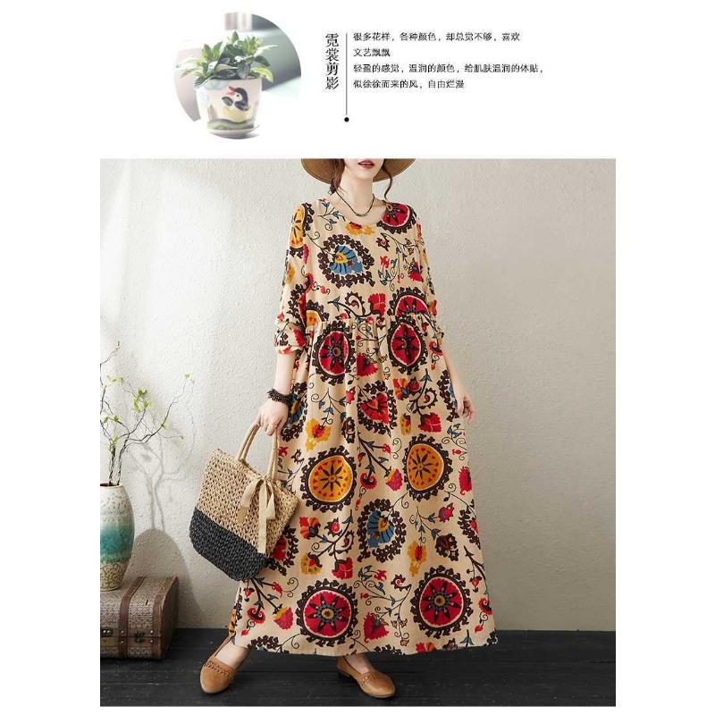 Lockerer Großer Literarischer Urlaubs-Fettmacher Langarmrock