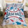 Baseball Weiche Bettdecke Sport Thema Bettwäsche Set 3D Ball Muster Warme Deckenhülle für junge Mädchen Kinder Schlafzimmer Dekoration Baseball Spiele