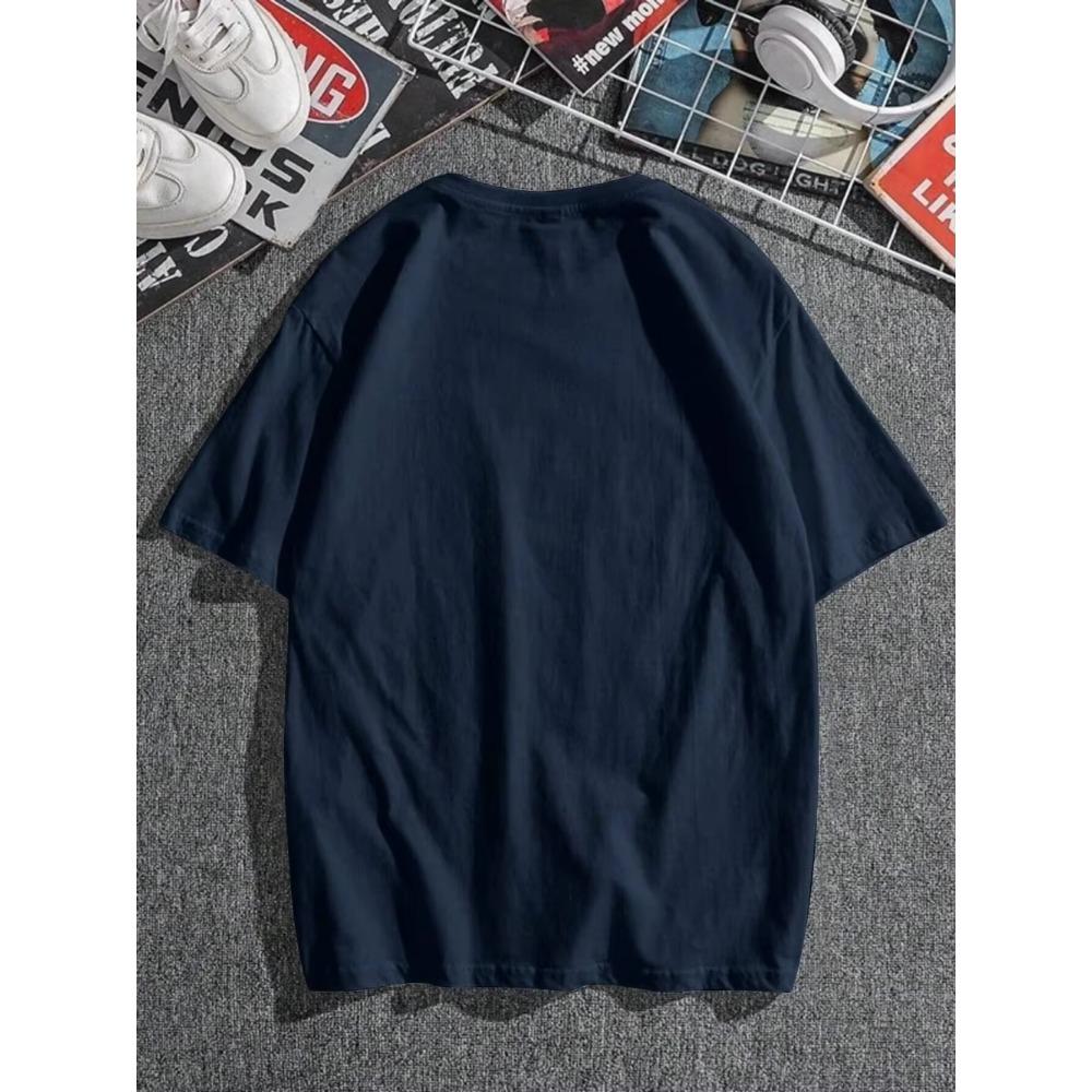 Romantic City Letter Graphic Print Tees Men T-Shirt Summer Loose Clothing Loose Cotton Oversize Tshirt Street Soft Tops