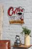 Vintage coffee sign retro style tin sign