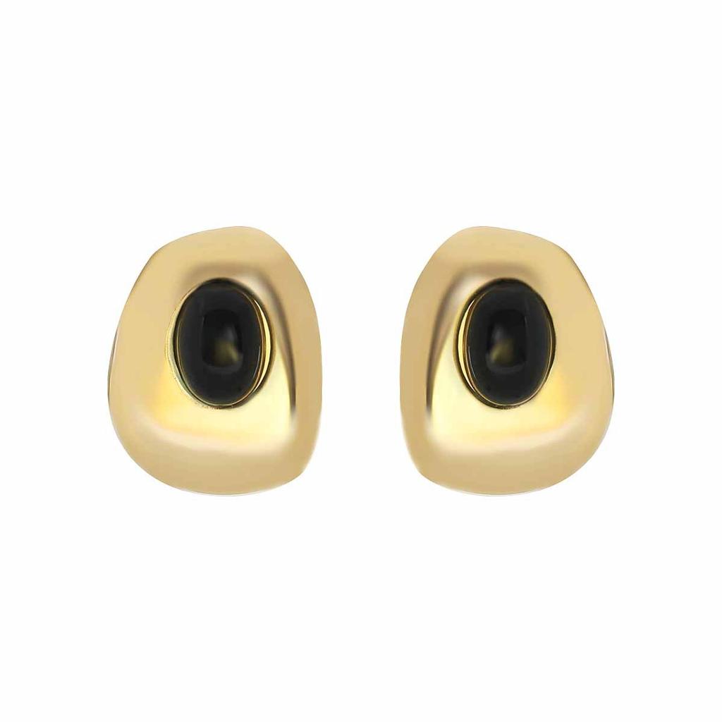 Geometrische Unregelmäßige Runde Hängeohrringe für Damen Temperament Inlay Oval Exquisiter Steinschmuck Urlaubs-Schmuck Geschenke