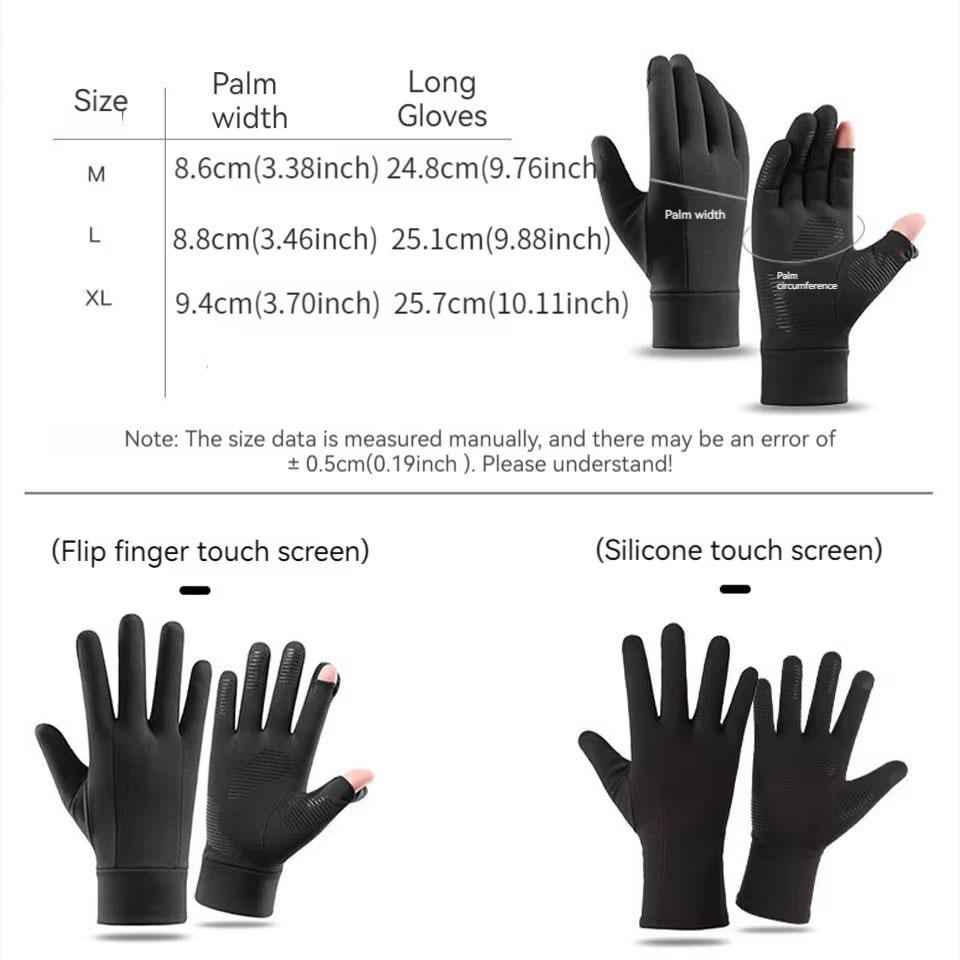 Winter Cycling Gloves Flip Fingers Touch Screen Windproof And Anti-slip Outdoor Ride A Bike Running Warm Sports Gloves