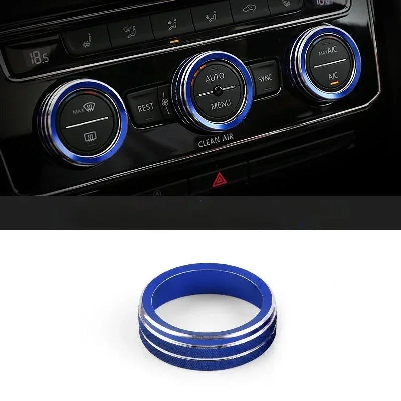 Auto Car AC Control Ring Trim Cover Car Interior Accessories For VW Tiguan Atlas T-roc Ateca FR Passat B8 Variant 2017-2019