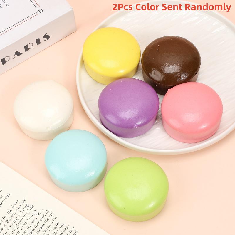 1Pcs Round Cake Toy Colorful Pudding Shaped Squeeze Stress Relief Toys Soft Slow Rising Fidget Toy For Kids Party Decor Gift