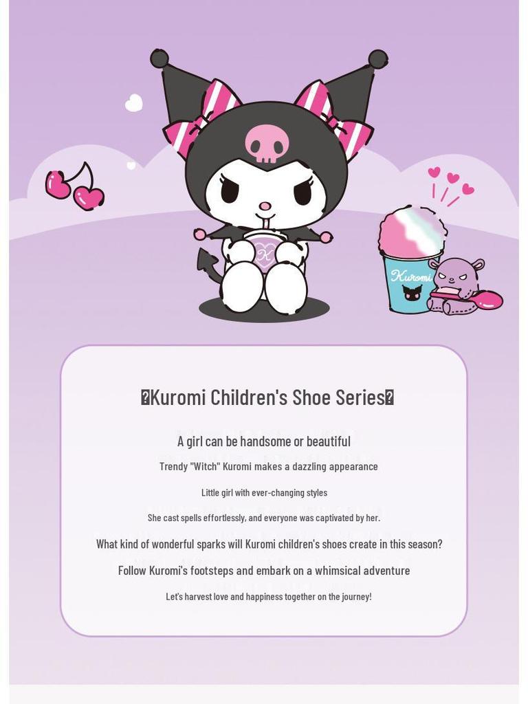 Kuromi Kinder Mittelhohe Rutschfeste Skateschuhe - Winter 2025 Samtige Wärme, Trendiges Design für Jungen & Mädchen