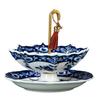 Porcelanowy zaparzacz do herbaty z miedzianym uchwytem i frędzlami Kształt parasola Filtr Idealny do użytku domowego i dla miłośnika herbaty