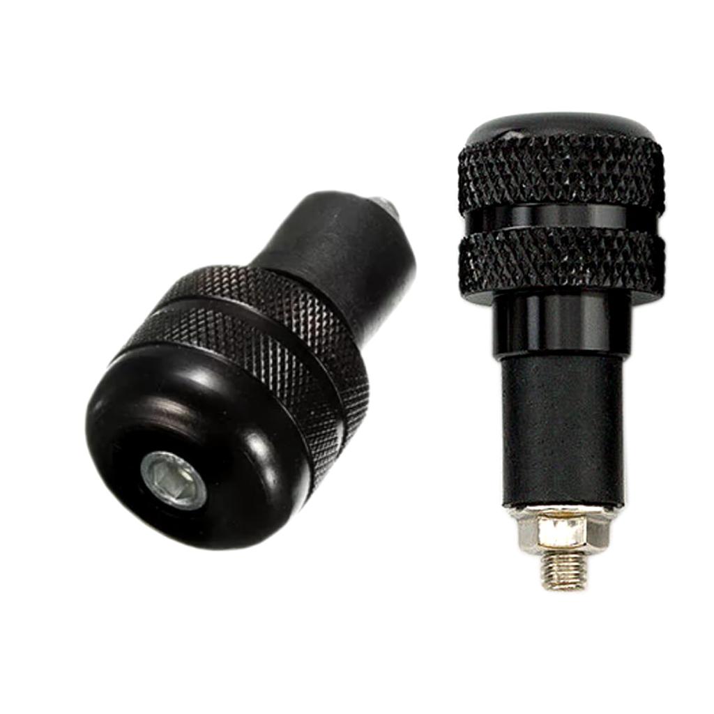 RYASHOP Bar End Cap, Black, Handle, End, Motorcycle, Bicycle, Aluminum, Bar End Plug, Durable, Stable, Anti-Vibration