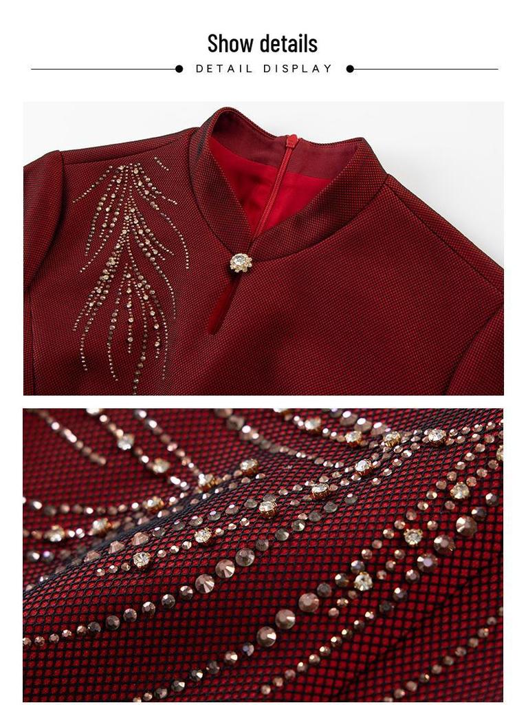 Elegant Plus Size Qipao - Mother's Wedding Banquet Dress