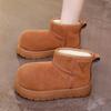 Women's  Winter Warm Cotton Shoes for Outdoor Casual Travel Thick-Soled Anti-Slip and Durable Snow Bo with Free Shipping