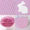 Cloth Easter Rabbit Basket Plaid Easter Egg Hunt Basket Tote Plaid Basket  Household Use