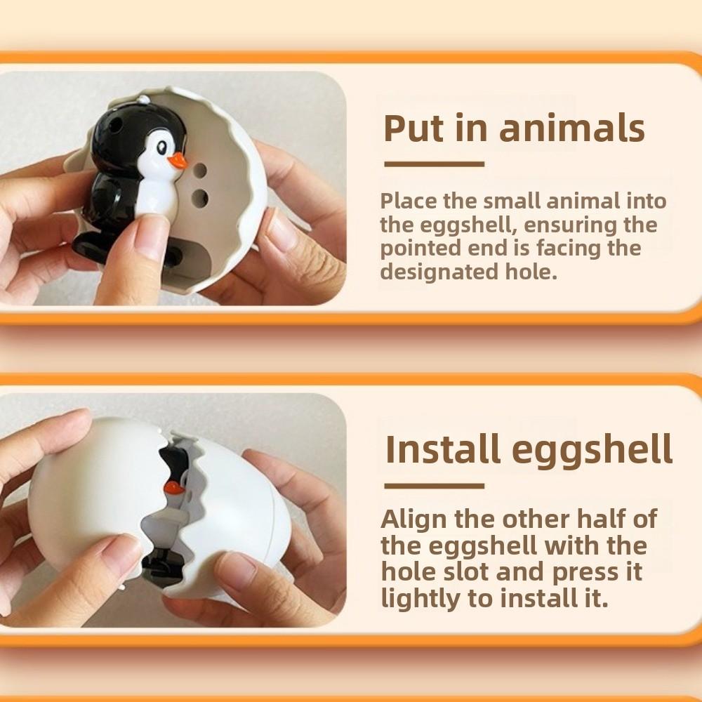 Breaking The Shell Jumping Egg Clockwork Duck Jumping Egg Toy Portable Animal Shape Assembly Toys