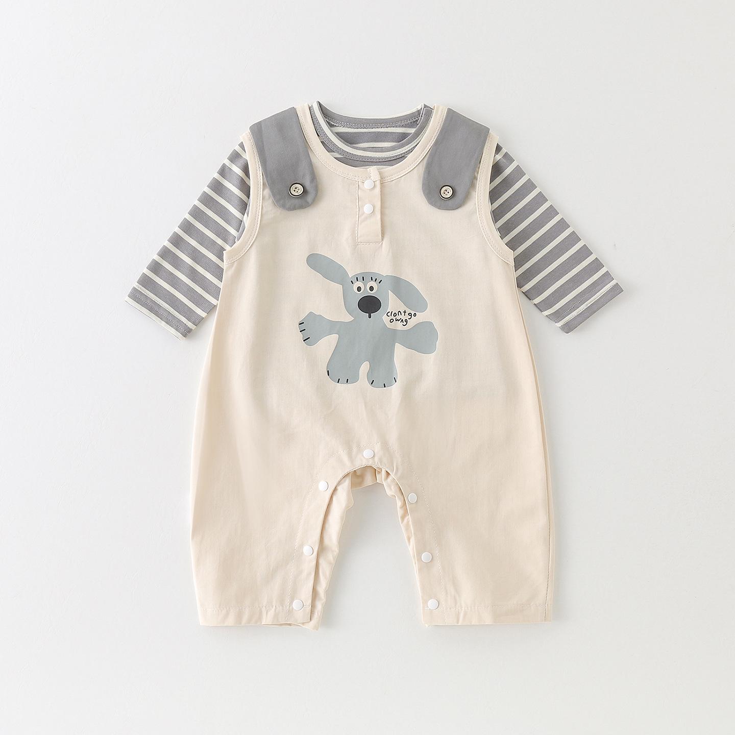 

Baby Striped Round Neck T-Shirt - Boys & Girls Spring Outerwear 90cm