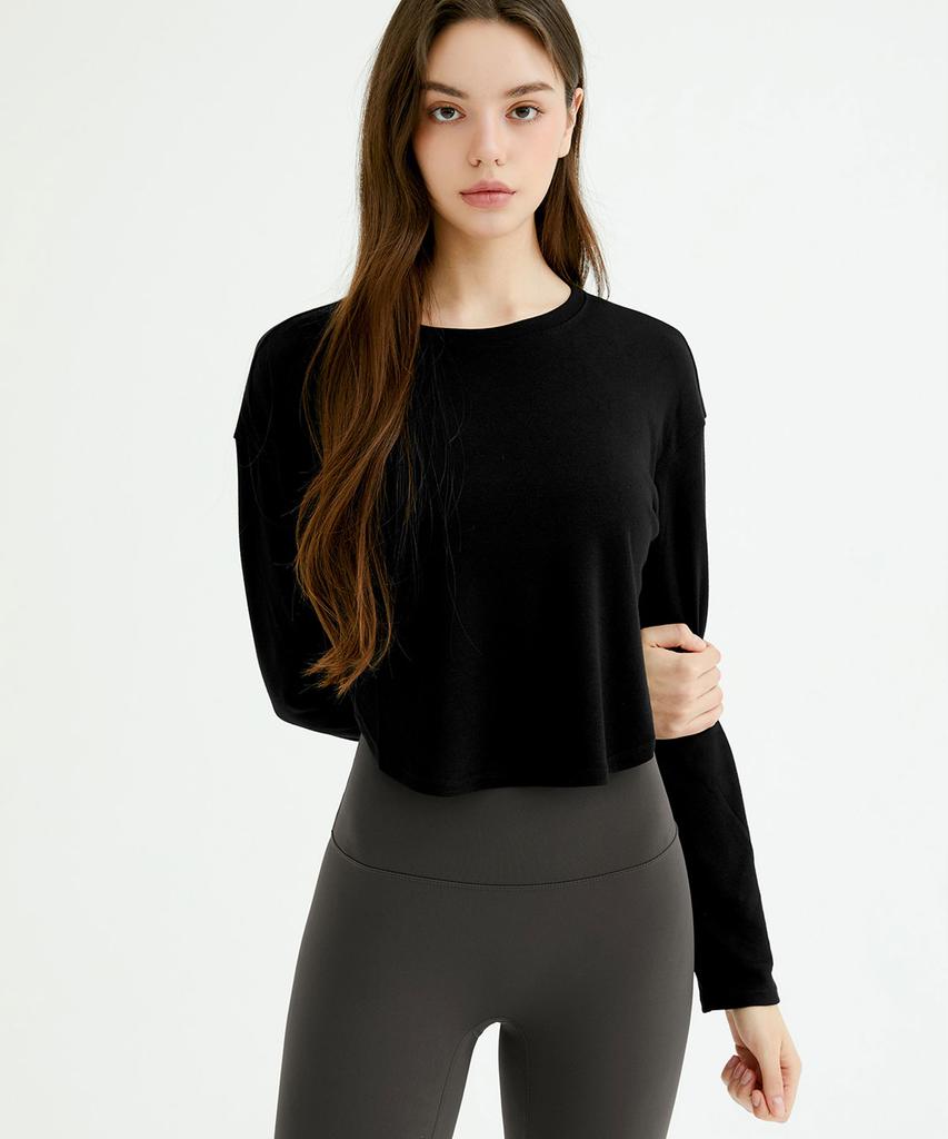 Xexymix Easy Round Crop Long Sleeve Xa5445G