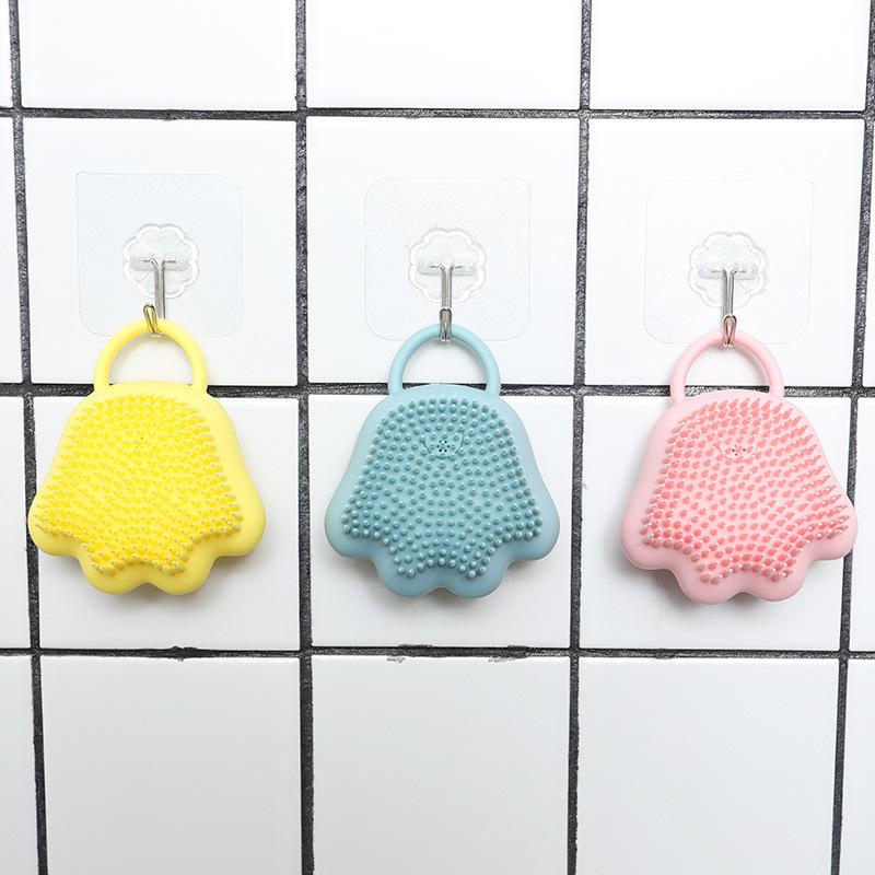 Cat Paw Baby Silicone Bath Brush A Household Multi-functional Massage Hair BrushBack Foaming Bath Brush