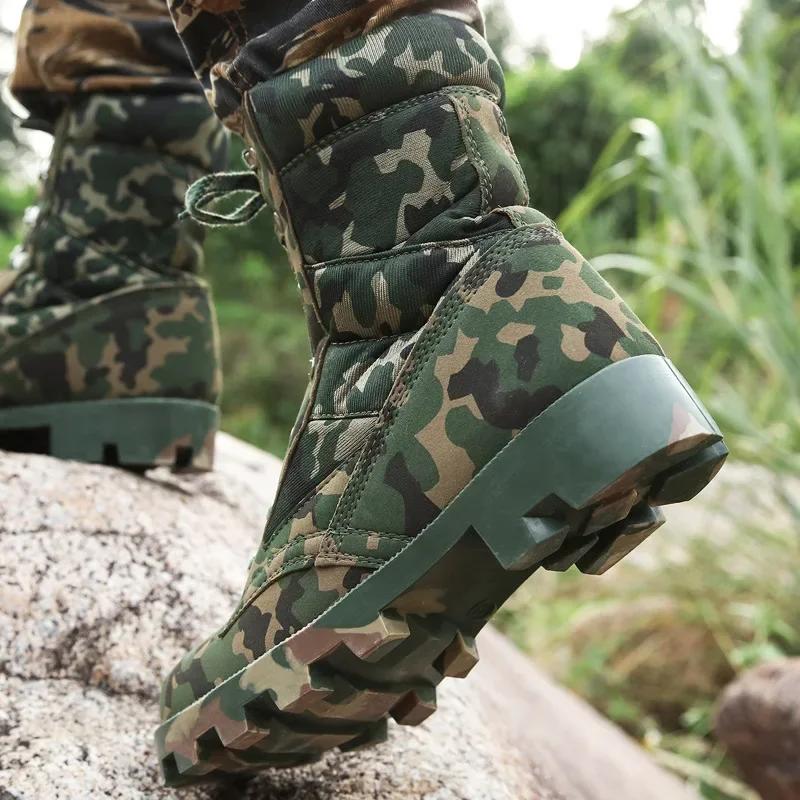 Men Sport Boots Camouflage Men's Mens Safety Shoes High Top Breathable Desert Footwear Men's Sneakers Boots Zapatillas Male