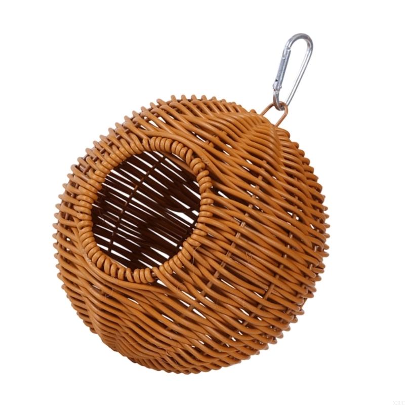 Artificial Rattan Woven Parrots Nest Shelter For Pet Birds Home Decors Craft X3UC