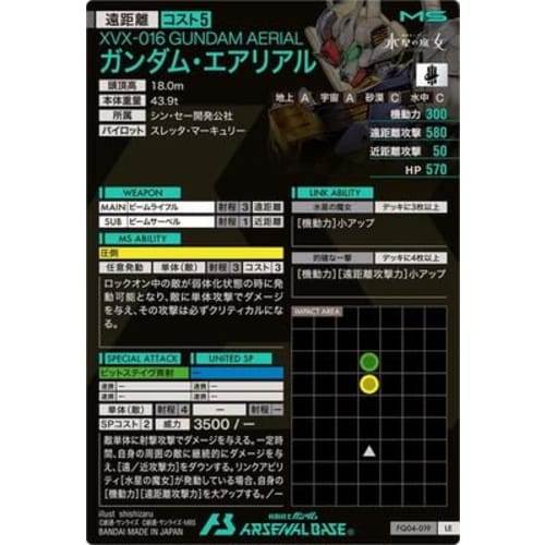 Arsenal Base FQ04-019 Gundam Aerial LE