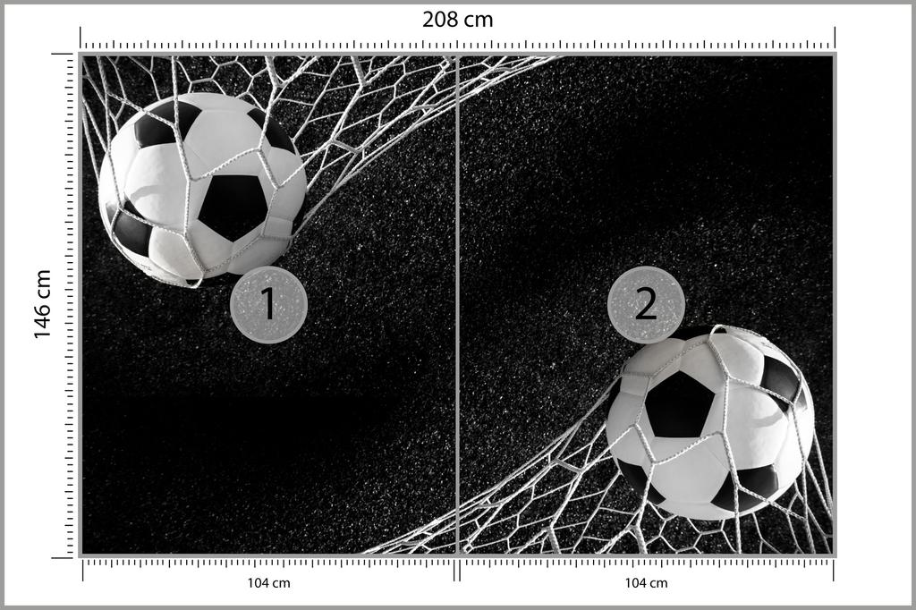 Photomural 3D Soccer Non-Woven 208x146