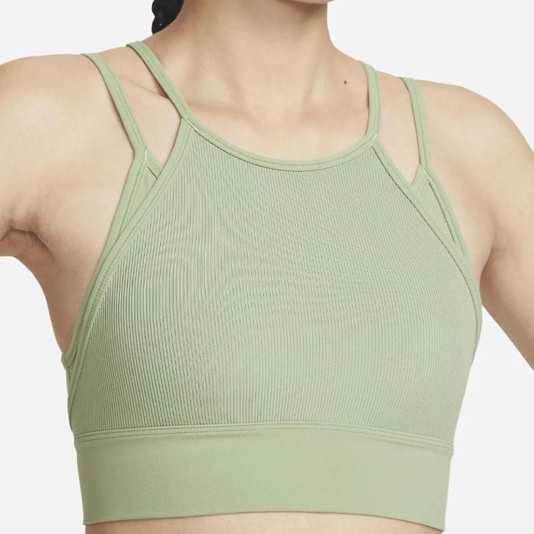 Nike Solid Low-Intensity Support Sports Bra Women Underwear Olive-Green FB2160-386