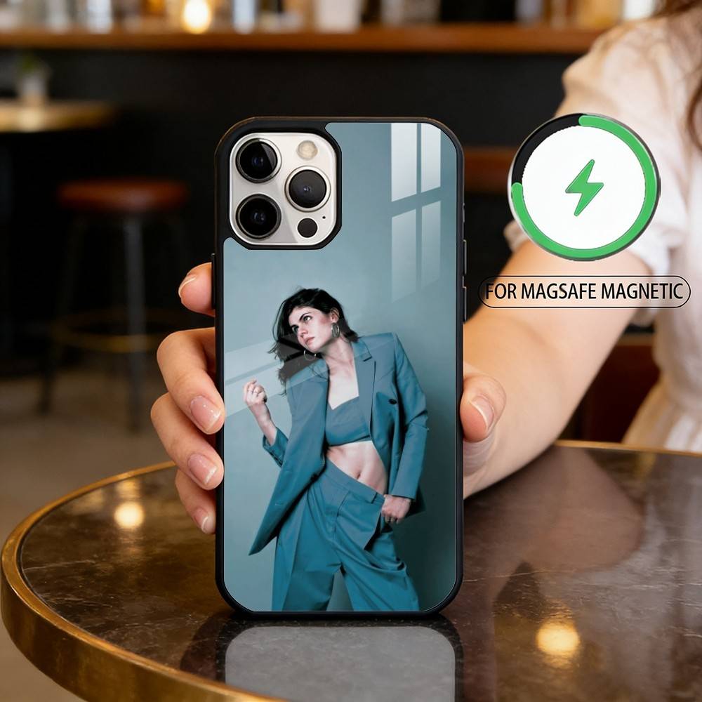 A-Alexandra D-Daddario Magnetic For Magsafe Wireless Charging Phone Case For iPhone17,16,15,14,13,12,11 Plus,Pro Max