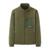 Mens Stand Collar Fleece Jacket Winter Warm Thick Outerwear Multi-Pocket Casual Loose Fit Outdoor Style