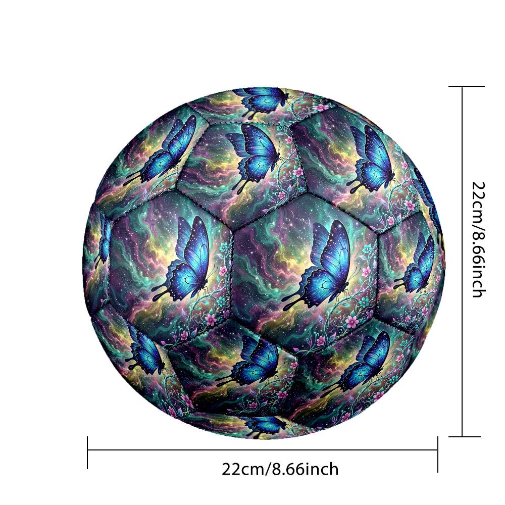 1pc Cosmic Butterfly Garden Size 5 Soccer Ball Professional Lightweight Durable Match Training Football Indoor &Outdoor Sports BallTraining Ball y73