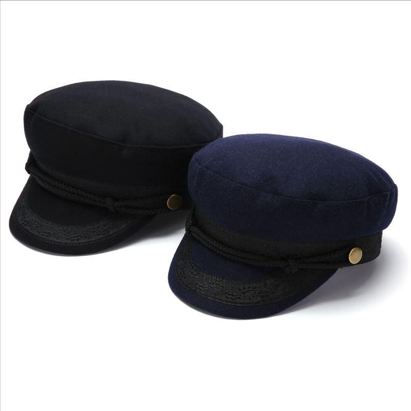 Casquette style marin pour femme - Fond plat, Mode décontractée, Grande taille, Coupe pour petite tête