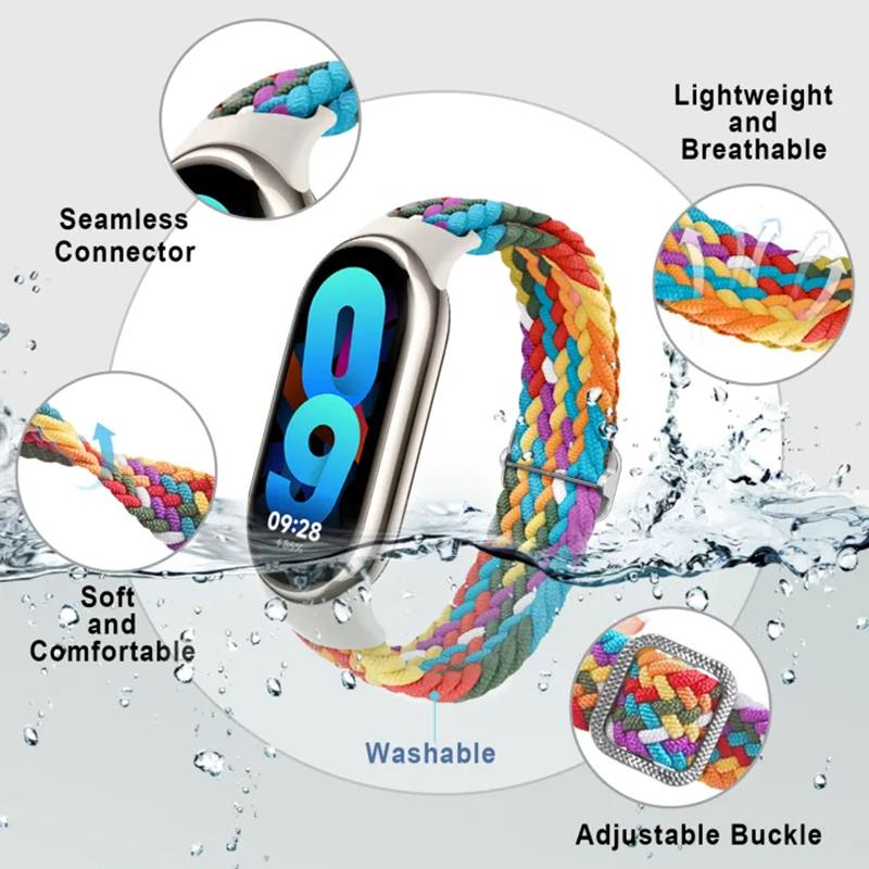 Nylonový řemínek pro Xiaomi Mi Band 9 8 náramek pro Xiaomi Band9 Band8 Tkaný náramek Náhradní řemínek