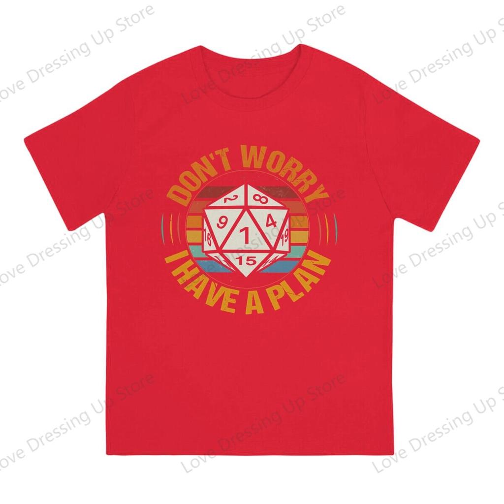 100 Cotton Tshirt  Unisexs Tshirt Dont Worry I Have A Plan Summer Sweat Absorption Casual Short Sleeves S6xl