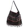 Women'S Canvas Bag Ethnic Style Shoulder Bag Cotton Linen Handbags Fashion Fringed Shoulder Bag Literary Style Large Capacity Handbags