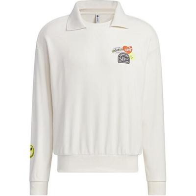 adidas Felpa Neo Casual a Maniche Lunghe Tinta Unita con Logo Uomo Top Bianco IK6013