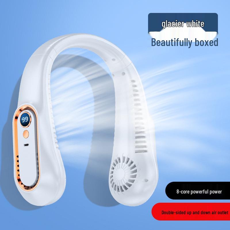 Lightweight Portable Neck Fan: 3-Speed Adjustable, Rechargeable, Ideal for Students, Office & Travel