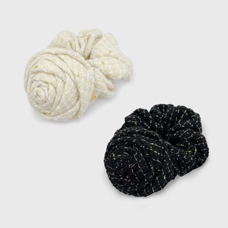 Jean Paul Clarisse Tweed Rose Scrunchie JP-24-382S