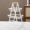 2/3-Tier Metal Fruit Basket Stand Foldable Kitchen Countertop Organizer For Vegetables Snacks Bread Storage Living Room Storage