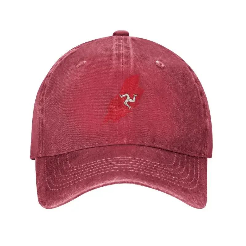 Custom Flag Map Of Isle Of Unisex Baseball Cap For Unisex Women Adjustable Unisex Cotton Dad Hat Hip Hop Snapback Caps Baseball Cap