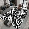 Modern Zebra Animal Pattern Carpet Mat Black White Striped Rug Minimalist Non-slip Large Area Home Decoration for Living Room