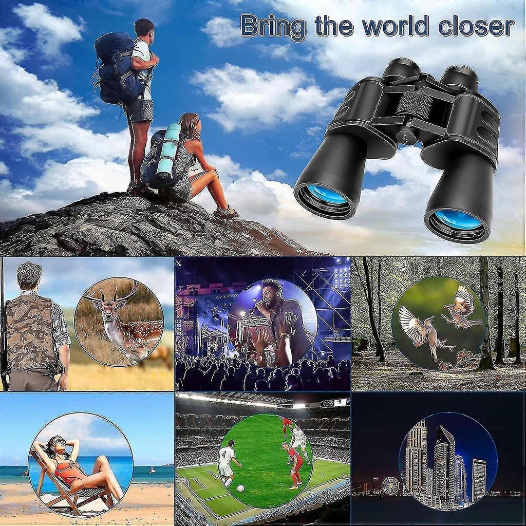 Binoculars For Adults,20x50 High Power Binoculars Low Light Night Vision,waterproof Binocular Bak4 Prism Fmc Lens,for Sports Spotting Outdoor Camping