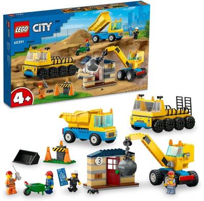 LEGO City 60391 Caminhões e Guindaste com Bola de Demolição