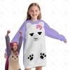 MIRA Kpop Demon Hunter Girl Group Purple Bear Print Hoodie - Trendy Cosplay Style