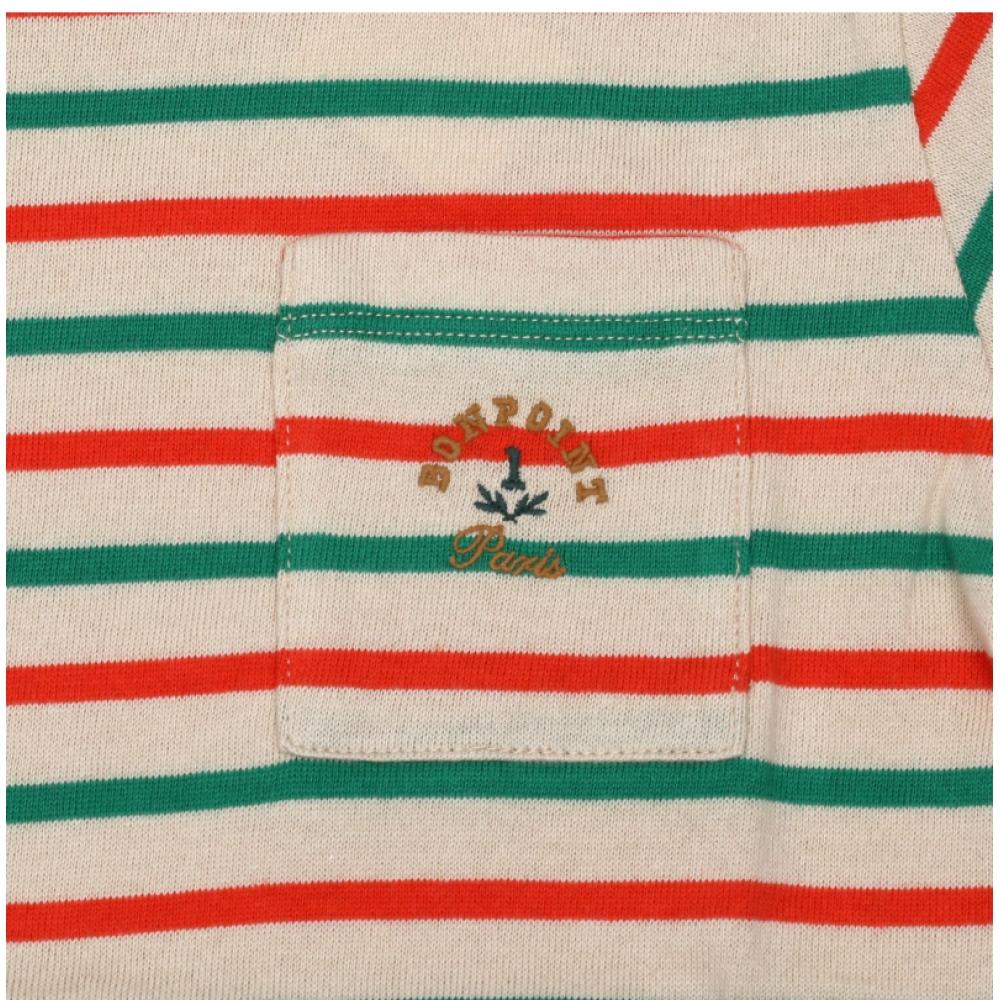 BonpoinT Boys Kids ShorT Sleeve T shirT sTripe c05bTsk00001
