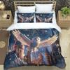 Cute Cartoon Owl Bedding Set (Duvet Cover & Pillowcases) — Perfect for Boys' and Girls' BedroomsCustomizable