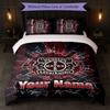 Set Biancheria da Letto Personalizzato Bayer Leverkusen Calcio Testo Nome Personalizzato 1 Copripiumino + 2 Federe Logo Calcio Regalo Personalizzato per Occasioni Speciali Decorazione Camera da Letto