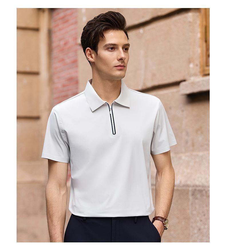 Durable Breathable Seamless POLO Logo Business Workwear Lapel T-shirt for Summer
