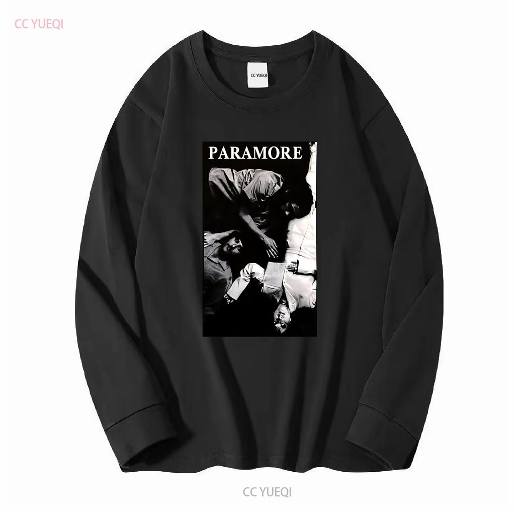 T-shirt Ritratto Band Paramore Taglia L XL Manica Lunga o Corta Lavaggio Vintage Unisex Grafica Versatile Morbida