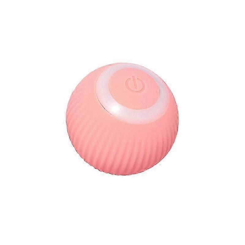 Katzen Spielzeug Elektrische Katzenkugel mit LED Licht Automatischer 360 Grad Rollball Interaktives Katzen Spielzeug USB Wiederaufladbar Elektrische Katzenbälle für Katzen (Rosa)